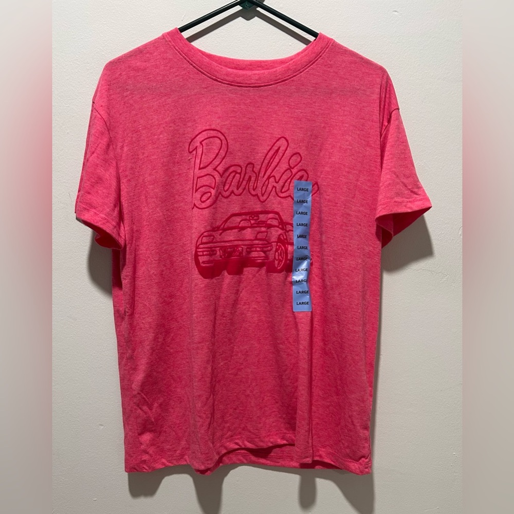 Barbie Pink Short Sleeve Tee with Tone-on-Tone Graphic